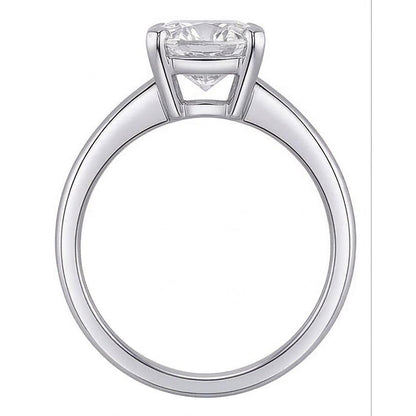 natural cushion diamond 2ct ring close up detail