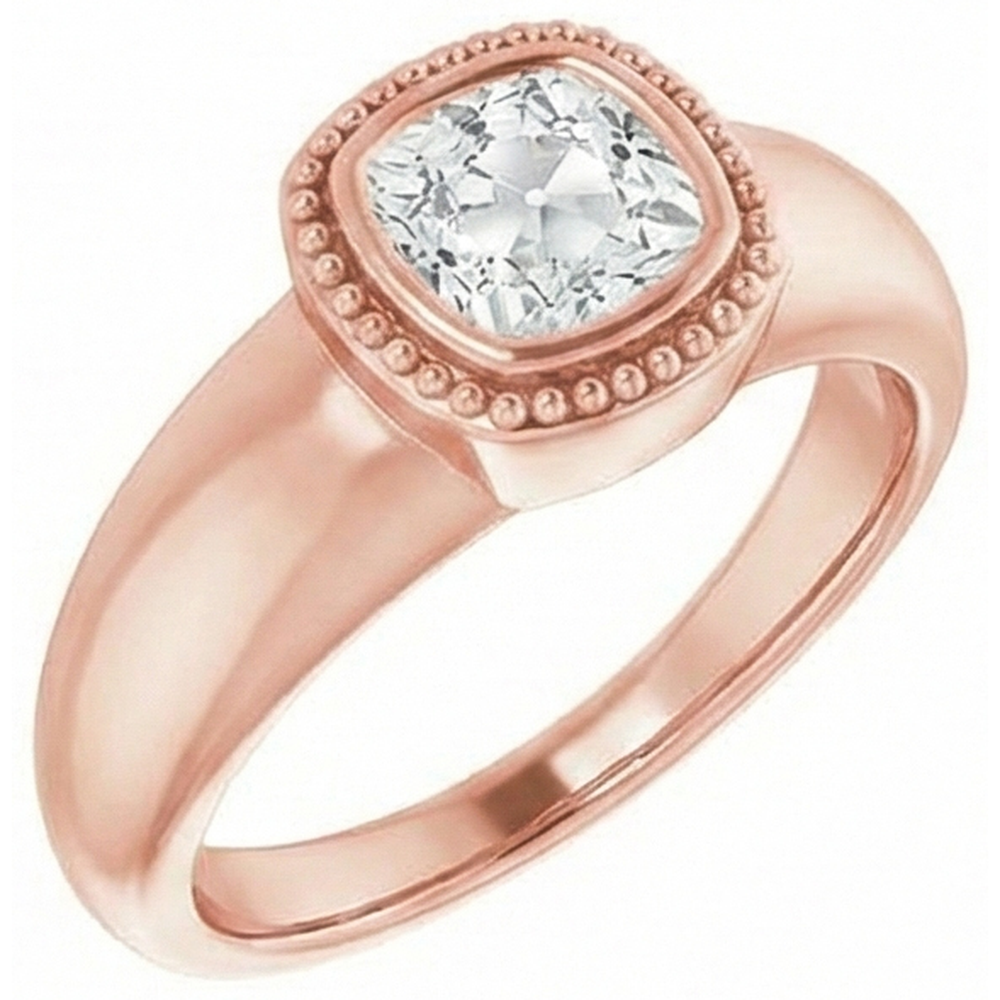 natural cushion diamond 2ct watch side angle