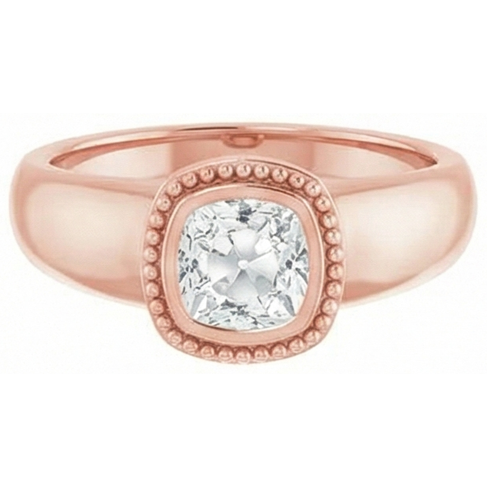 natural cushion diamond 2ct watch top view