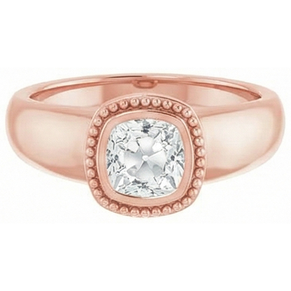 natural cushion diamond 2ct watch top view