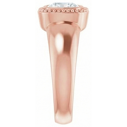 natural cushion diamond 2ct watch profile view