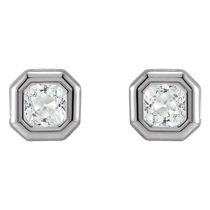 Cushion Diamond Earrings For Men