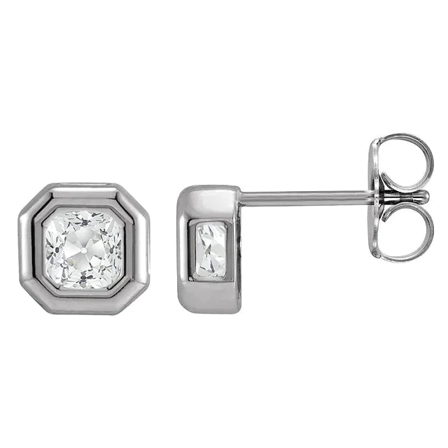 Cushion Diamond Earrings For Men