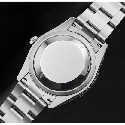 Custom Diamond Dial & Bezel Rolex Watch Datejust Ladies Bracelet Ss