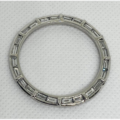 Custom Diamond Rolex Bezel Baguette Diamonds Platinum 36 mm