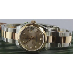 Custom Diamonds Rolex Midsize Watch Oyster Bracelet Datejust 31 Mm