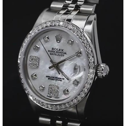 Custom Diamond Bezel Mop Dial