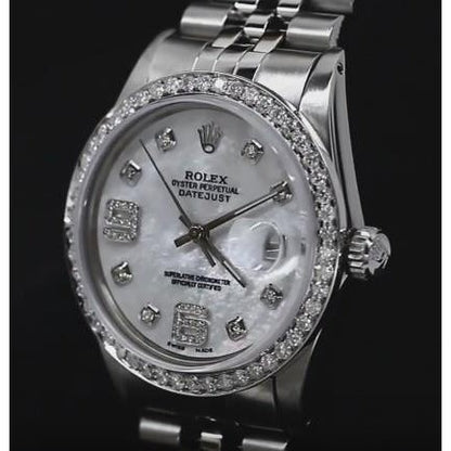Custom Diamond Bezel Mop Dial