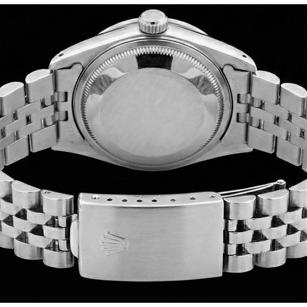 Custom Diamond Bezel Mop Dial Rolex date just Gents Watch Ss Bracelet QUICK SET