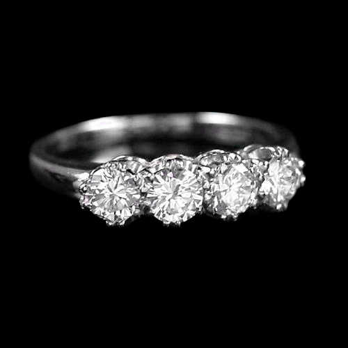 Custom Jewelry Old Miner Natural Earth Mined Diamond Anniversary Ring