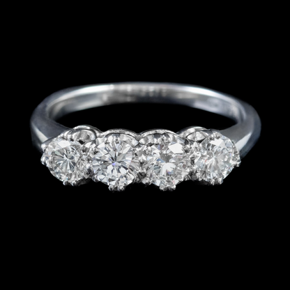 Custom Jewelry Old Miner Natural Earth Mined Diamond Anniversary Ring