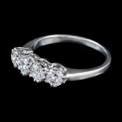 Custom Jewelry Old Miner Natural Earth Mined Diamond Anniversary Ring