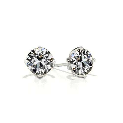 Cute Earth Mined Diamond Studs 2 Ct Earrings