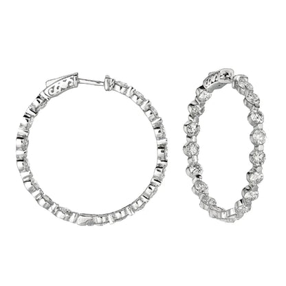 Cute 6ct Diamond Hoop Earrings