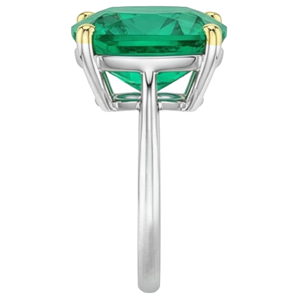 Natural Real ( Not Lab Grown ) Dainty Gemstone Jewelry Green Emerald GIA Cushion Cut