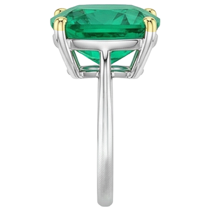 Natural Real ( Not Lab Grown ) Dainty Gemstone Jewelry Green Emerald GIA Cushion Cut