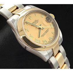 Date-just 31mm Rolex 178243 Champagne Roman Two Tone Watch