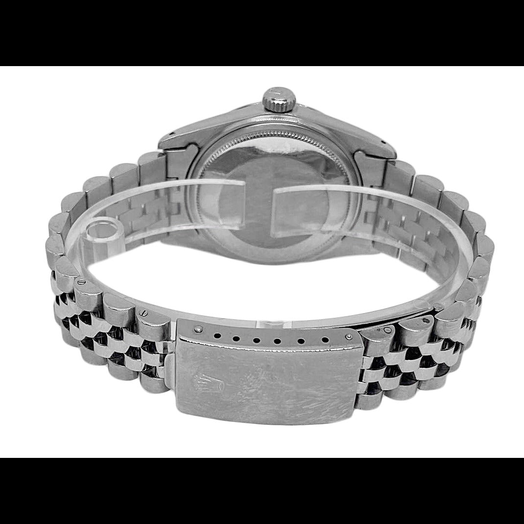 Rolex Mens Watch Blue Stick Dial Ss Datejust QUICK SET