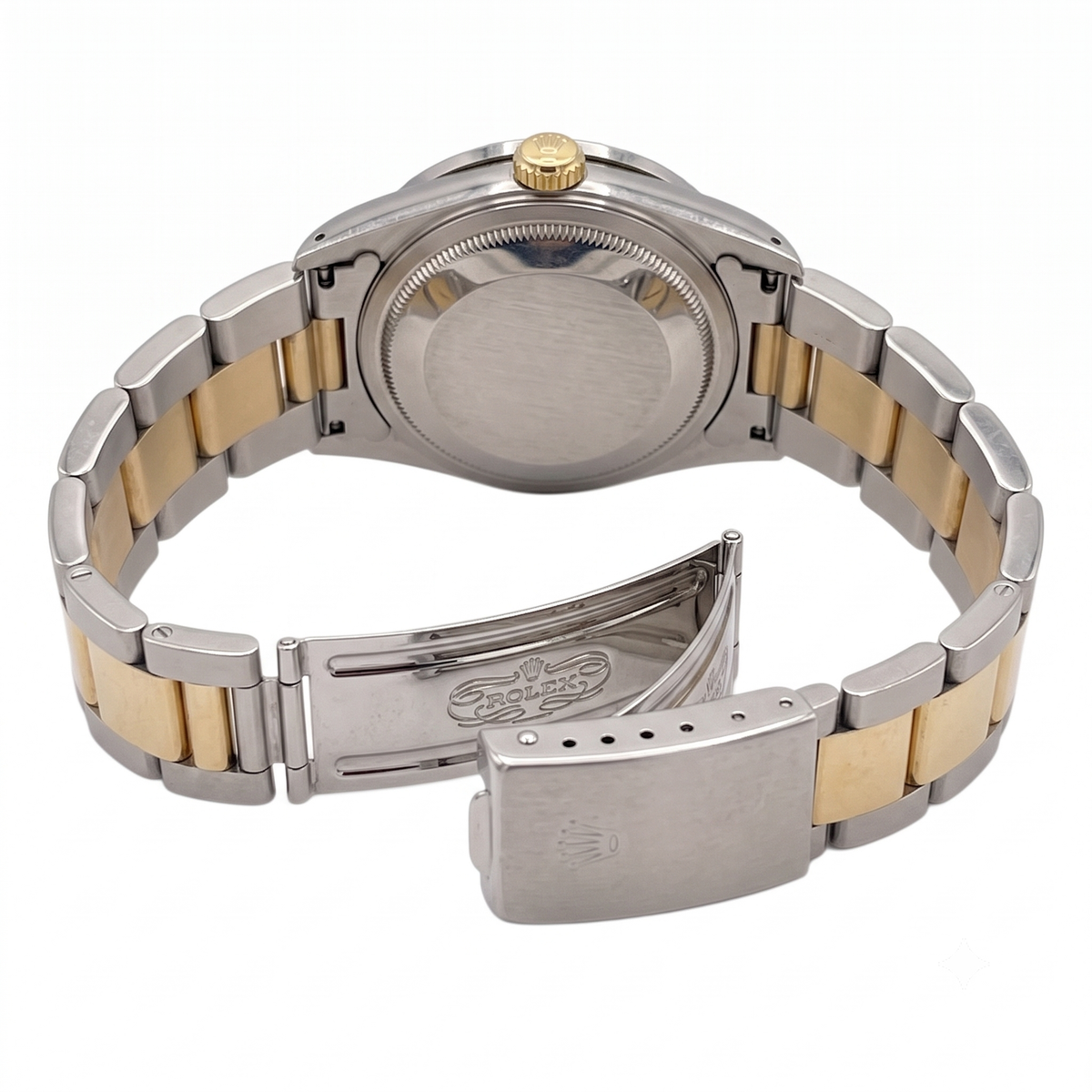 Datejust Rolex Men Yellow Gold Ss Two Tone Watch QUICK SET