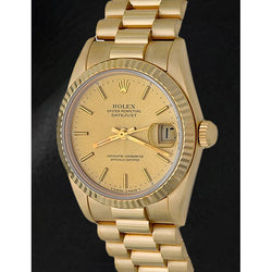 Datejust 68278 Rolex 31mm Champagne Dial Yellow Gold Watch