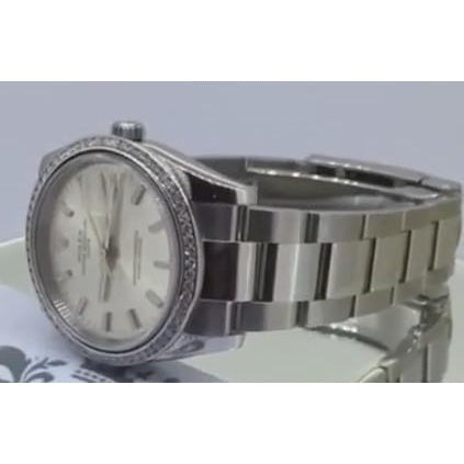 Rolex Watch Diamond Bezel Stick Dial Ss