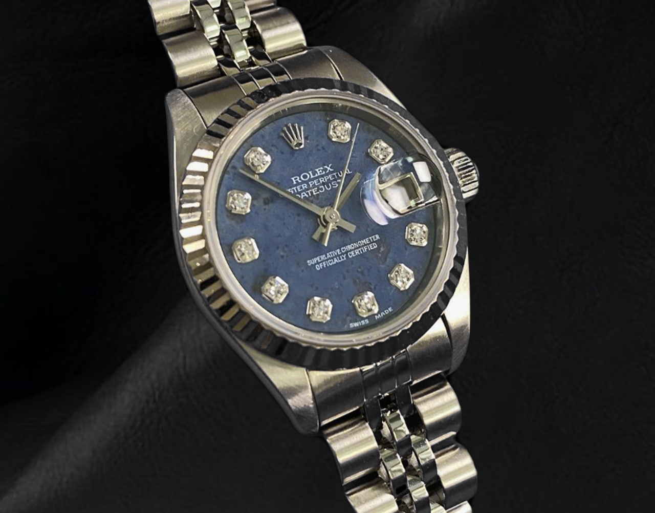 Datejust 26mm Rolex  Blue Diamond Dial 2002 Year Women's Watch