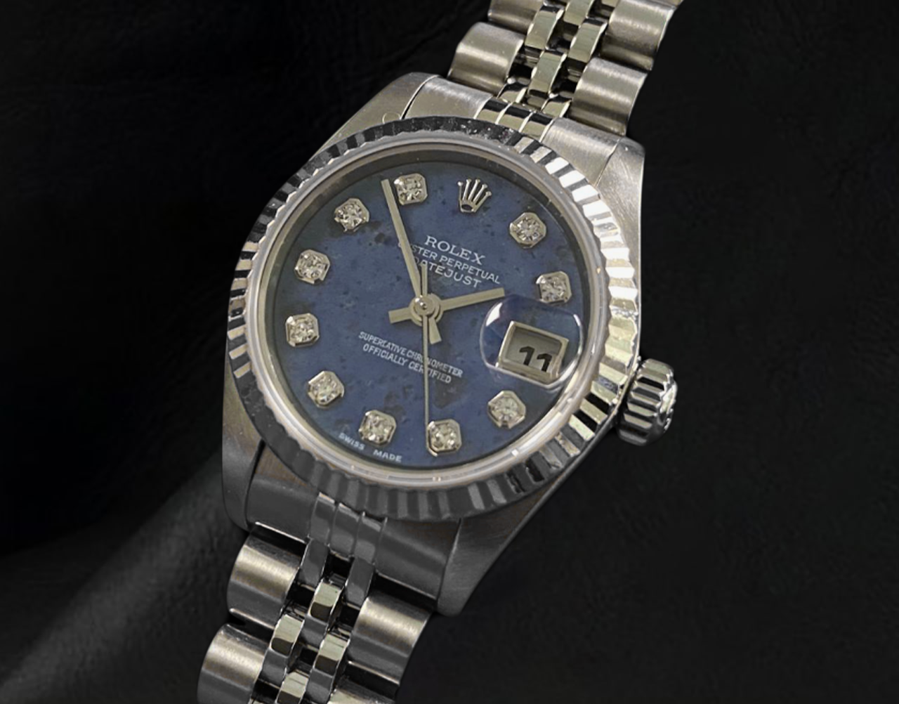 Datejust 26mm Rolex  Blue Diamond Dial 2002 Year Women's Watch