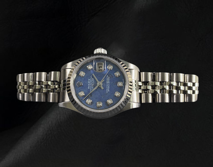 Datejust 26mm Rolex  Blue Diamond Dial 2002 Year Women's Watch