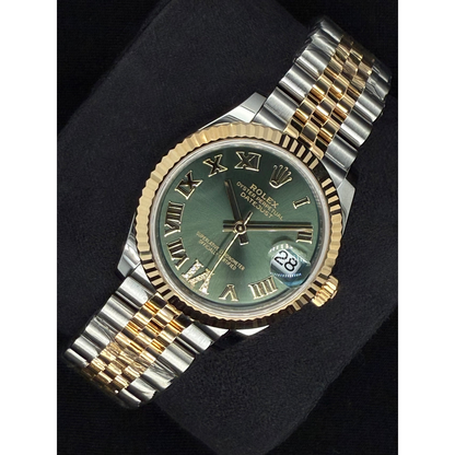 natural diamond watch close up detail