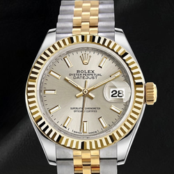 Datejust 279173 Rolex Luminous Dial Fluted Two Tone 28 mm Jubilee Women's Watch
