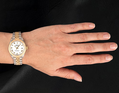 Datejust 279173 Rolex White Roman Dial Two Tone Women Watch