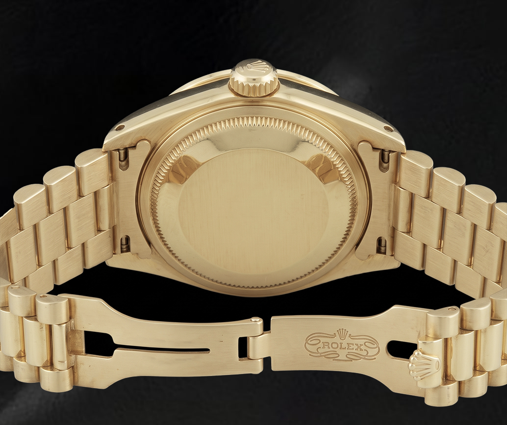 Datejust 6917 Rolex 26mm Floral Diamond Dial  President Bracelet Two Tone 18K Watch
