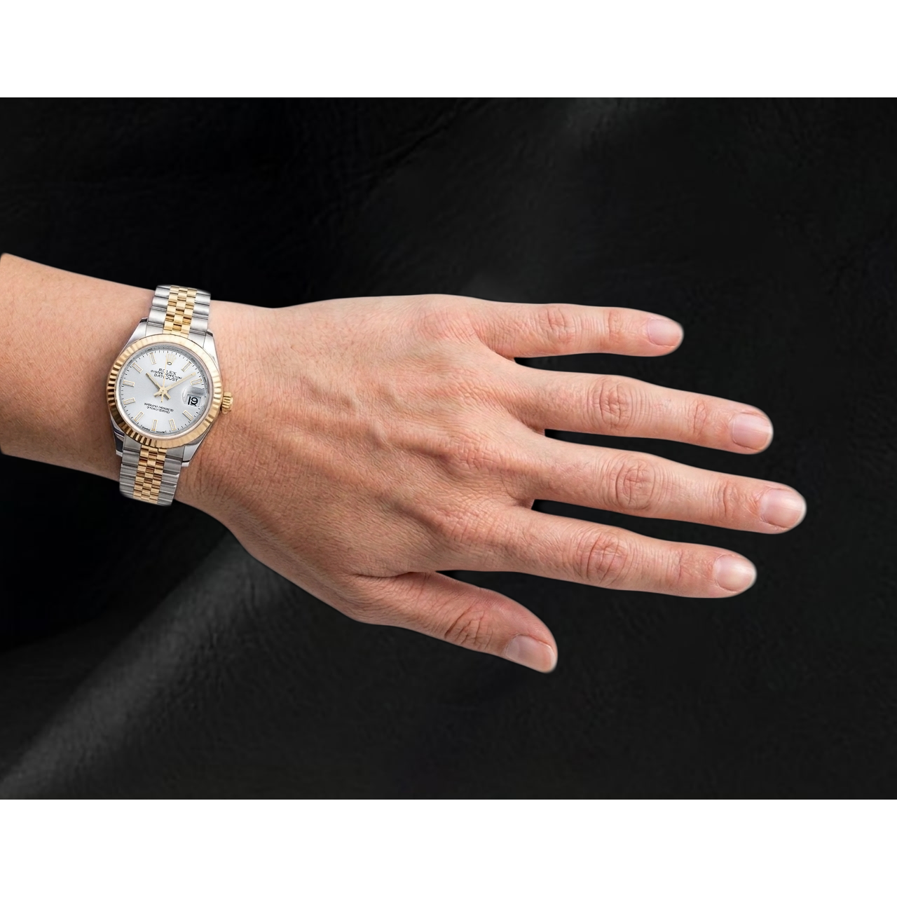Datejust Rolex 28 mm Women Fluted Bezel Stainless Steel And Gold Watch 279173