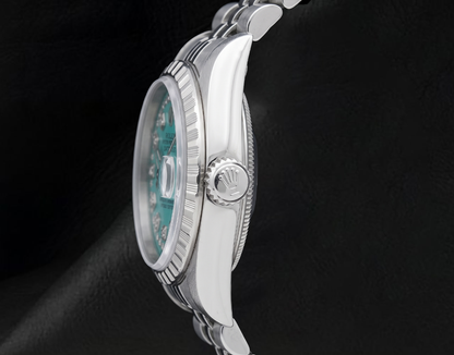 Datejust Rolex 6916 String Diamond Dial 26mm Stainless Steel Watch