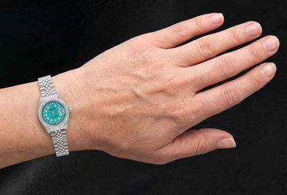 Datejust Rolex 6916 String Diamond Dial 26mm Stainless Steel Watch