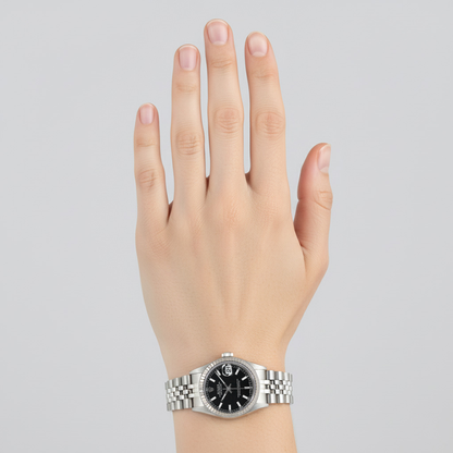 Datejust Rolex Black Luminous Dial 31mm Ladies Watch P5