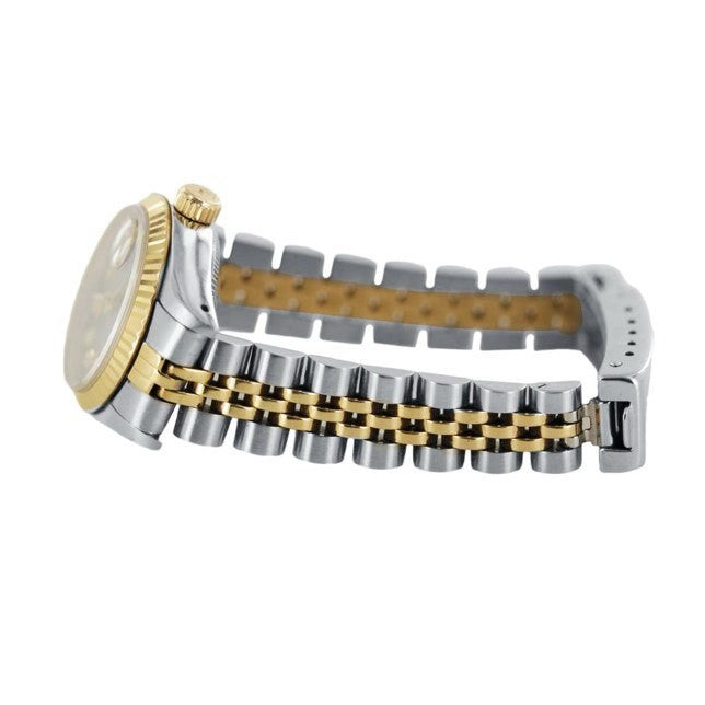 Datejust Rolex Blue Diamond Dial Ladies Watch Ss & Gold Jubilee