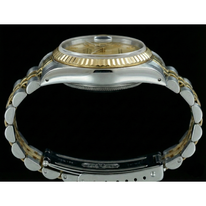 Datejust Rolex Lady Watch Ss & Gold Jubilee Champagne Roman Dial