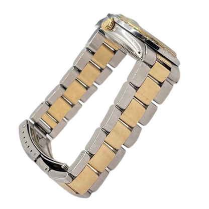 Datejust Rolex Men Yellow Gold Ss Two Tone Watch QUICK SET