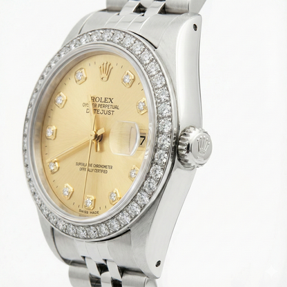 Datejust Ss Jubilee Diamond Lady Rolex Watch Champagne Diamond
