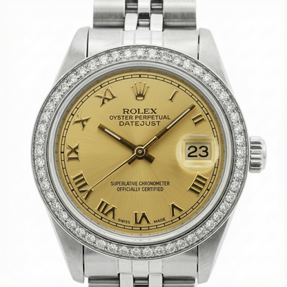 Datejust Ss Jubilee Lady Watch Rolex Diamond Bezel
