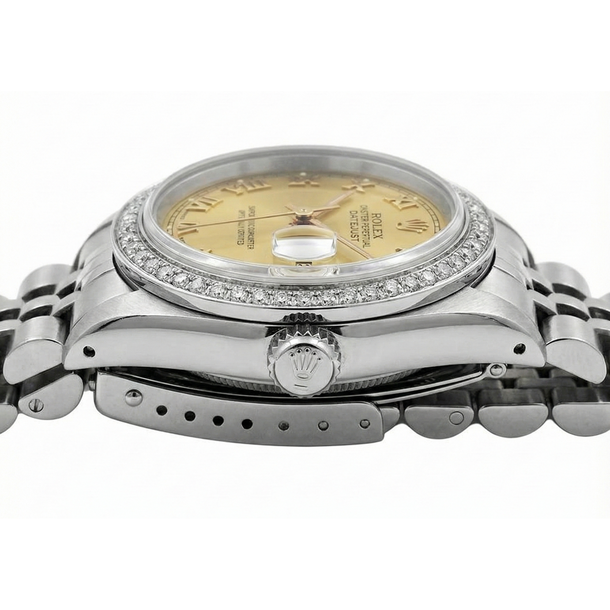 Datejust Ss Jubilee Lady Watch Rolex Diamond Bezel