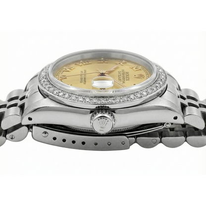 Datejust Ss Jubilee Lady Watch Rolex Diamond Bezel