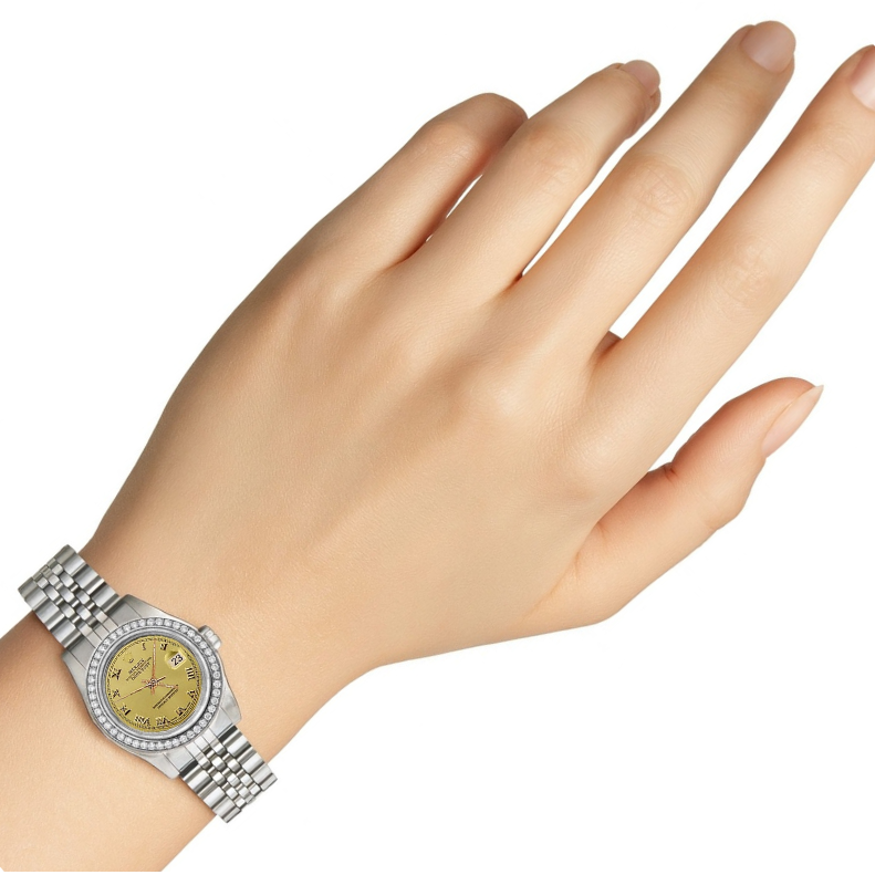 Datejust Ss Jubilee Lady Watch Rolex Diamond Bezel P2