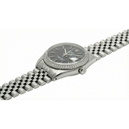 Datejust Stick Dial Fluted Bezel Watch Rolex Ss Jubilee