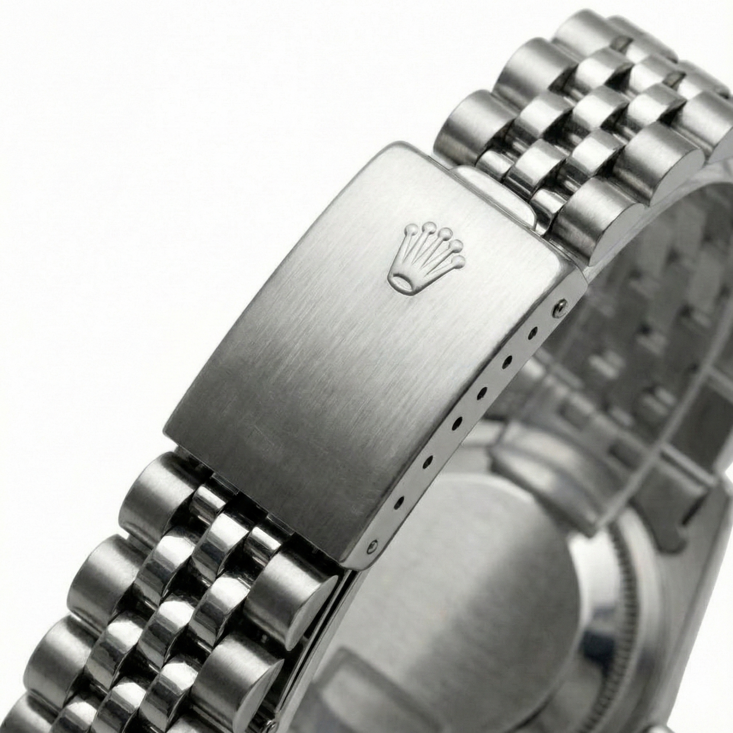 Datejust Stick Dial Fluted Bezel Watch Rolex Ss Jubilee