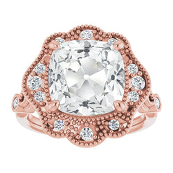 Dazzling 9 Carat Cushion Mined Diamond Ring