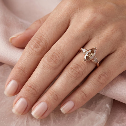 Desert Diamond Diamond Three Stone Ring 1.5 ct – 14K Rose Gold