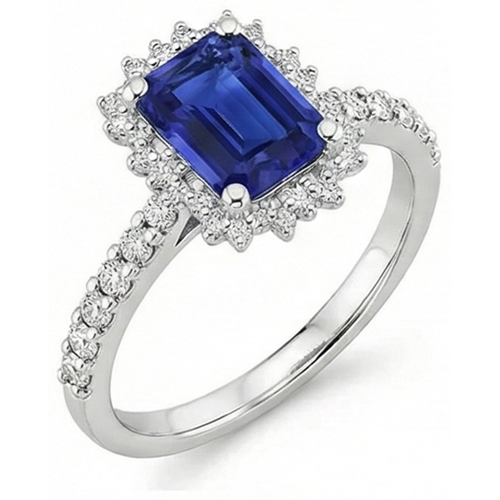 natural round sapphire 1.50ct ring side angle