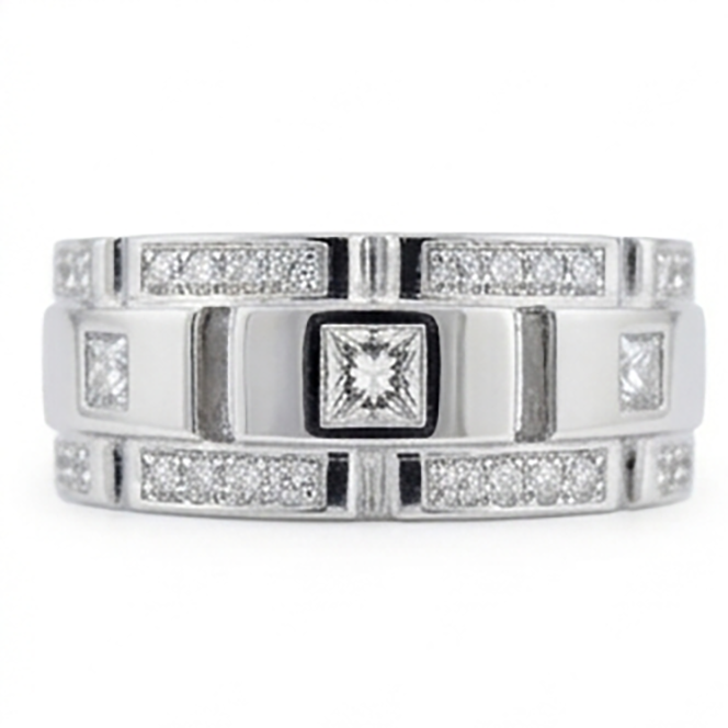 Diamond Eternity Wedding Band 2.72 Carats Men Jewelry